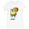 hipster spongebob squarepants Ladies Fitted T-Shirt