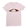 April Peeking Out Baby Boy Ladies Fitted T-Shirt