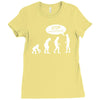 banksy funny human evolution indie Ladies Fitted T-Shirt