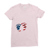 4th of July Baby Foot Ladies Fitted T-Shirt