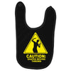 caution shapes being thrown printed Baby Bibs