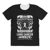Never Underestimate The Strength Of A Lung Cancer Warrior All Over Women's T-shirt