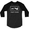 fast food funny 3/4 Sleeve Shirt