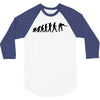 evolution of snooker or pool ape to player mens black new t shirt top 3/4 Sleeve Shirt