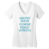 abc elemeno funny geek nerd book school teacher read spelling tee shir Women's V-Neck T-Shirt
