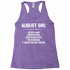 August Girl Hated By Many Racerback Tank