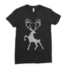 christmas deer Ladies Fitted T-Shirt