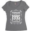 vintage made in 1995 perfectly aged a living legend Women's Triblend Scoop T-shirt