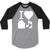 i love house music dj baseball 3/4 Sleeve Shirt