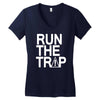 run the trap Women's V-Neck T-Shirt