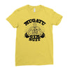 mugatu gym suit Ladies Fitted T-Shirt