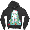 scream floral Zipper Hoodie