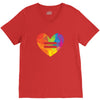 Rainbow Equality Heart V-Neck Tee