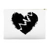broken heart xxx black Accessory Pouches