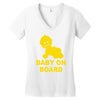 baby on board ! Women's V-Neck T-Shirt