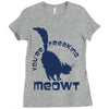 CHECK MEOWT CAT Ladies Fitted T-Shirt