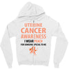 wear peach for uterine cancer Zipper Hoodie