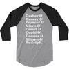 reindeer names 3/4 Sleeve Shirt