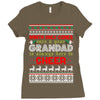 santa only comes once a year grandad is always here to cheer Ladies Fitted T-Shirt