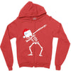 skeleton dabbing christmas Zipper Hoodie