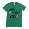 coffee cat Ladies Fitted T-Shirt