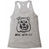 deal with it angry pitbul Racerback Tank