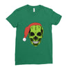 santa clous skeleton Ladies Fitted T-Shirt