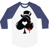 poker hat ace of spades 3/4 Sleeve Shirt