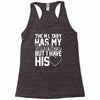 military has my soldier i have his heart Racerback Tank