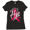 breast cancer awareness hope ribbon heart Ladies Fitted T-Shirt