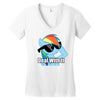 deal with it Women's V-Neck T-Shirt