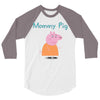 peppa pig mommy pig 3/4 Sleeve Shirt