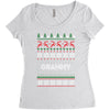 ugly christmas grammy Women's Triblend Scoop T-shirt