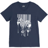 banksy street art zebra bar code V-Neck Tee