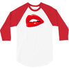 lips red kiss passion girl 3/4 Sleeve Shirt