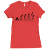 evolution of a guitarist Ladies Fitted T-Shirt
