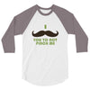 mustache pinch 3/4 Sleeve Shirt