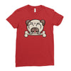 cute pug dog Ladies Fitted T-Shirt