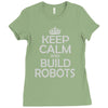 keep calm and build robots in any color Ladies Fitted T-Shirt