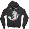 fish color Zipper Hoodie