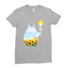 totoro sunflower Ladies Fitted T-Shirt