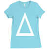 prism a triangle design graphic baseball jersey Ladies Fitted T-Shirt