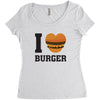 i love burger Women's Triblend Scoop T-shirt