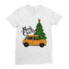 merry christmas car Ladies Fitted T-Shirt