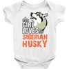This Girl Loves Siberian Husky Baby Onesie