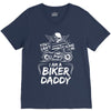 You Cant Scare Me I am Biker Daddy V-Neck Tee