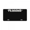 ph.inished. License Plate