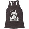 personalized paw halo Racerback Tank