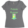 future runner Women's Triblend Scoop T-shirt