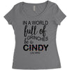 in a world full of grinches be a cindy lou who Women's Triblend Scoop T-shirt